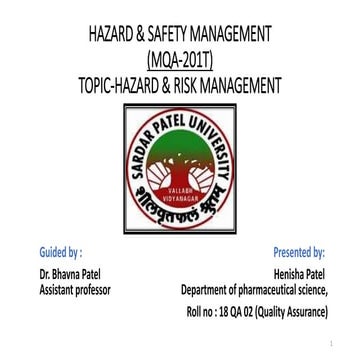  hazard & risk management
