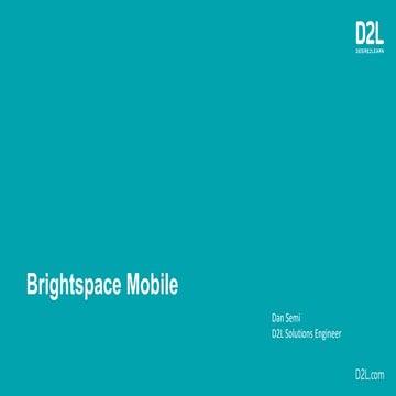 Going Mobile with Brightspace