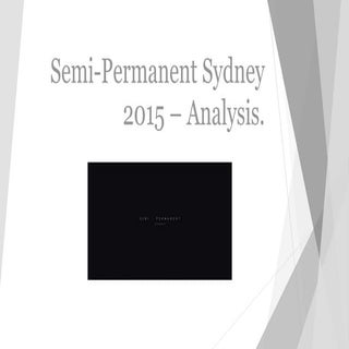 Semi permanent sydney 2015 – analysis