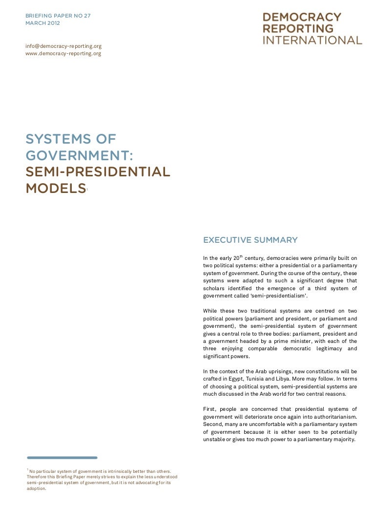 Systems Of Government Semipresidential Models Topics Of Essays For High School Students also Topics For A Proposal Essay Example Essay Papers