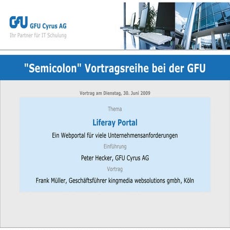 Liferay Portal - ein Webportal für viele Unternehmensanforderungen