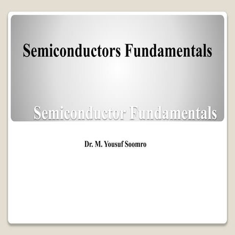 Semiconductor fundamentals