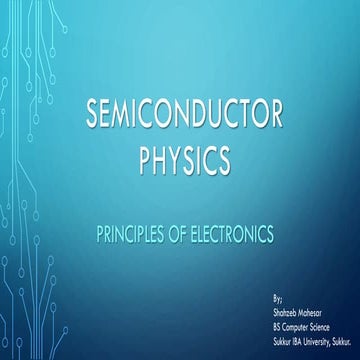 Semiconductor Physics