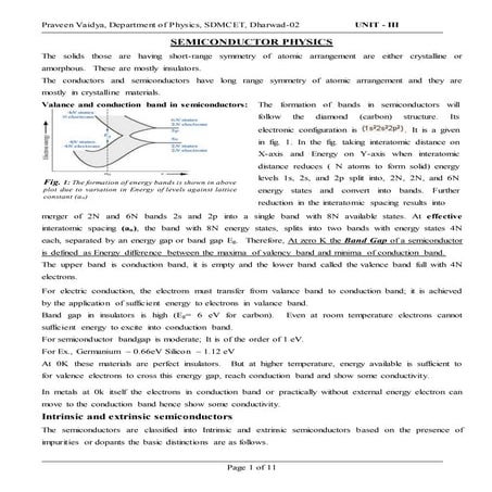 Semiconductor physics for undergraduates