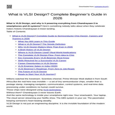What is VLSI Design? Guide 2026 Basics!! | PDF