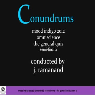 Mood Indigo General Quiz 2012 Semi ...