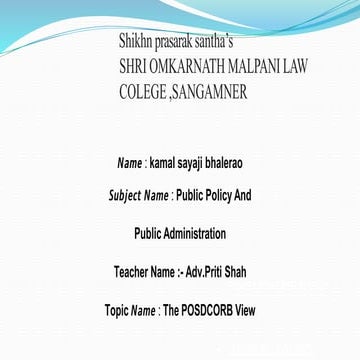 SEM III Public Policy And Public Administration.pptx