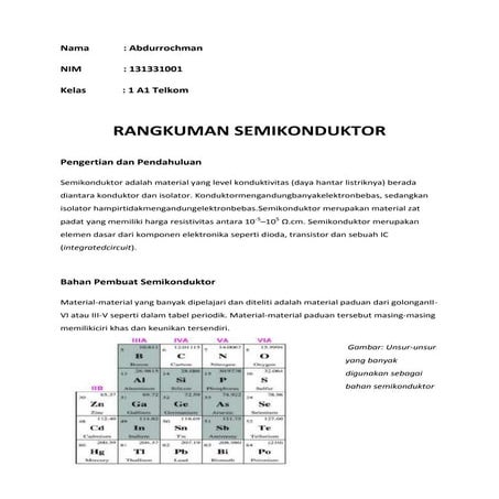 Ringkasan Semikonduktor  