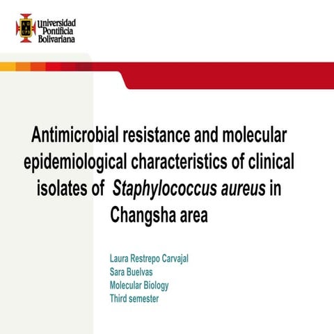 Antimicrobial resistance and molecular epidemiological characteristics ...