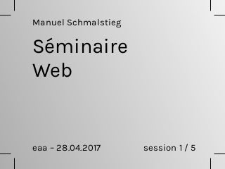 Seminaire web EAA 2017