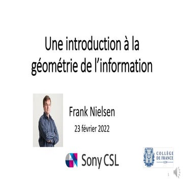 Une introduction à la géométrie de l'information