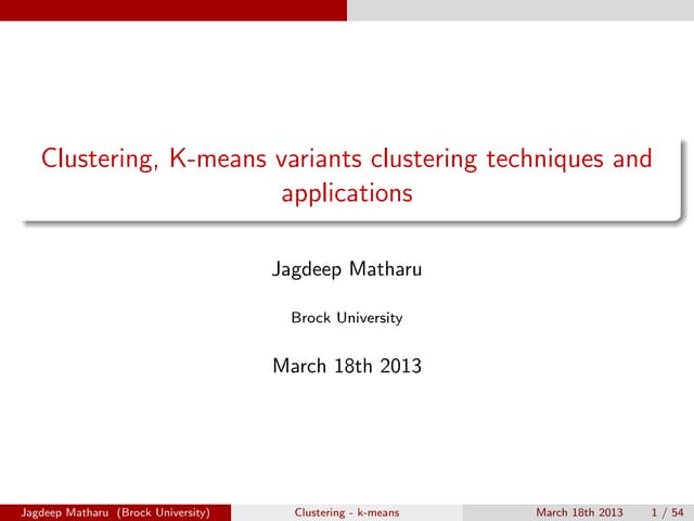 Clustering
