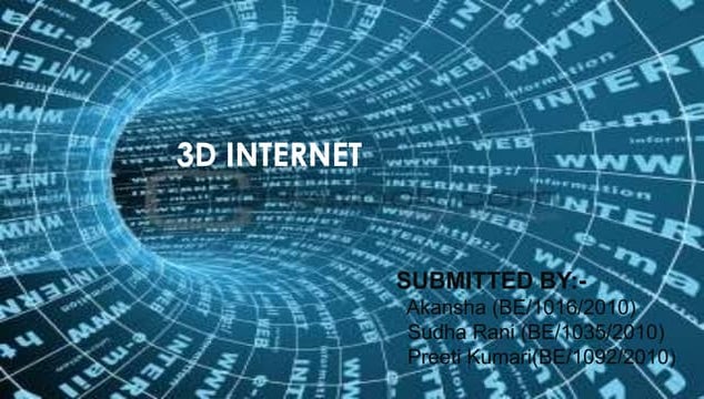 Seminar_3D INTERNET