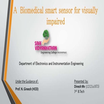A Biomedical Smart Sensor for Visually impaired