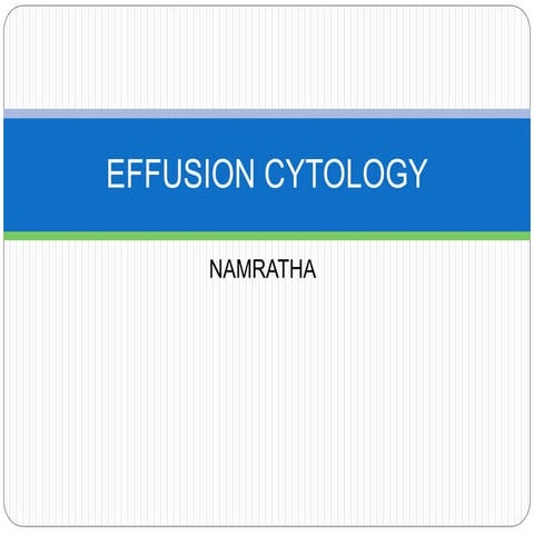 Effusion cytology - Diagnosis.