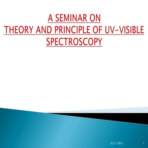 UV-VISIBLE SPECTROSCOPY