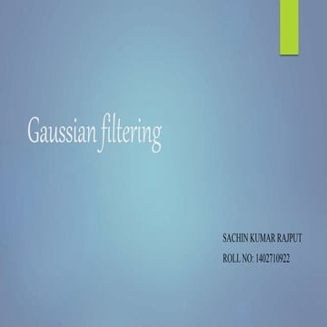 gaussian filter seminar ppt