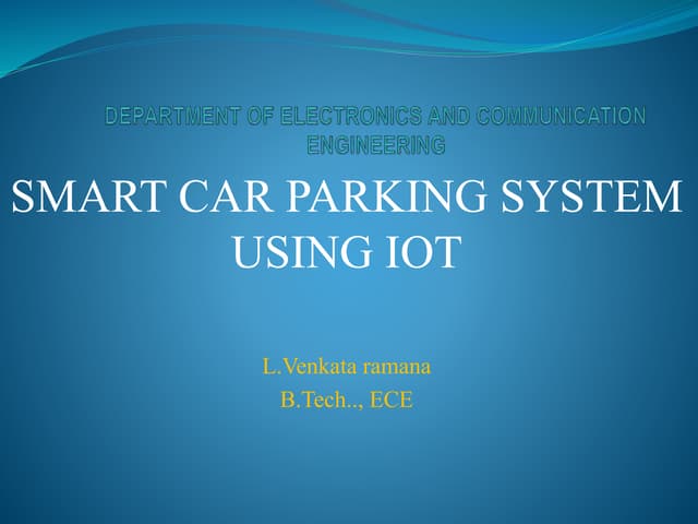 SMART CAR-PARKING SYSTEM USING IOT
