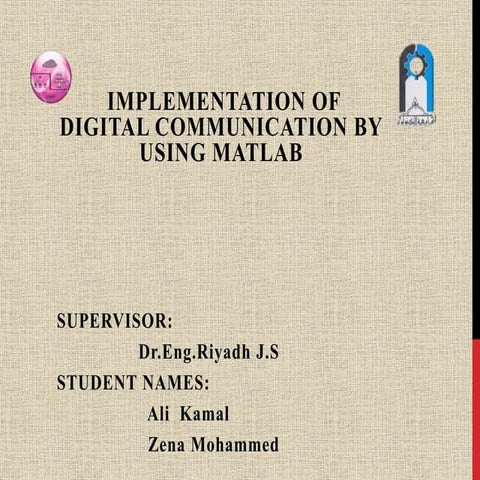 Implementation of Digital Communication by using Matlab