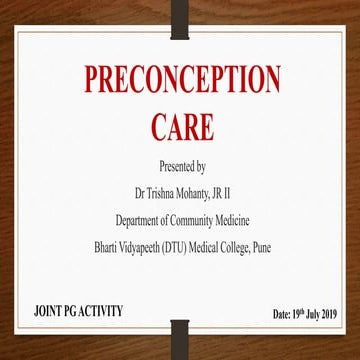 Preconception care