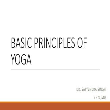  Basic Principles of yoga