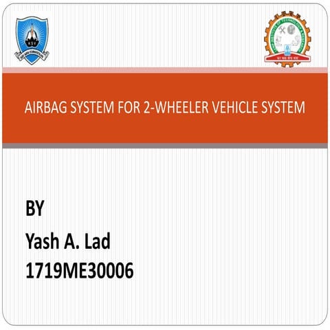 AIRBAG SYSTEM FOR 2-WHEELER VEHICLE SYSTEM
