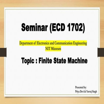 Finite state machine and it's types and working