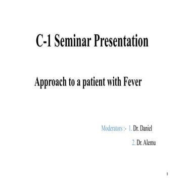 seminar presentation on approach to fever