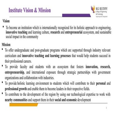 Vision, Mission, and Educational Objectives of Civil Engineering ...