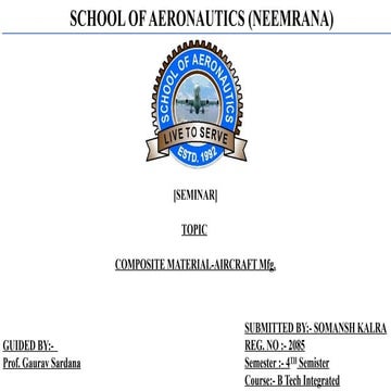 Seminar-Composite Material Aircraft Mfg..pptx