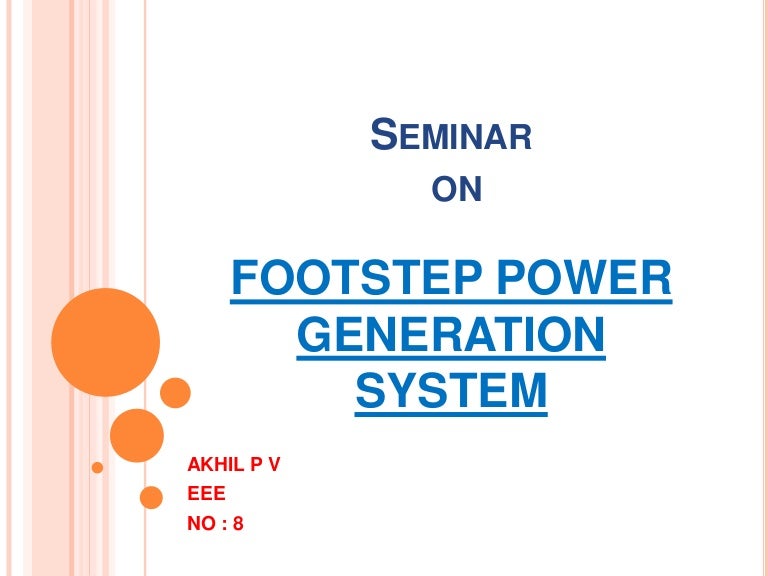 FOOT STEP POWER GENERATION