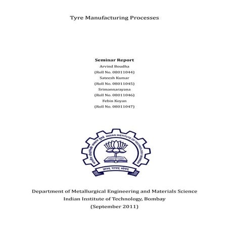 Manufacturing Processes - Tyre