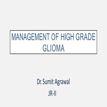 Seminar high grade glioma