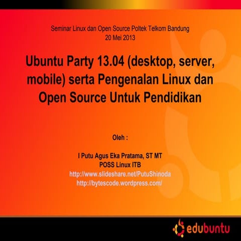 Seminar Linux Poltek Telkom Bandung