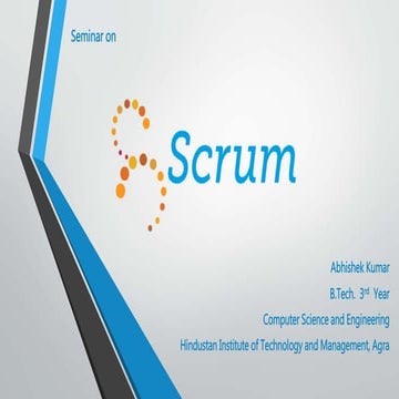 Seminar On  Scrum