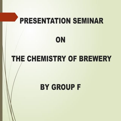 Chemistry of beer and vital steps and process