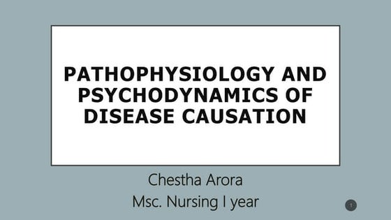 Introduction to pathophysiology | PPTX