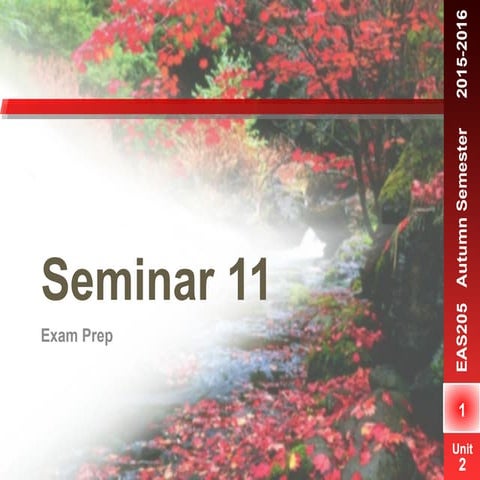Seminar 11 