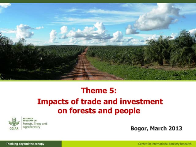 Seminar 13 Mar 13 - Opening Session - Impacts of trade and investment on forests and people by PPacheco