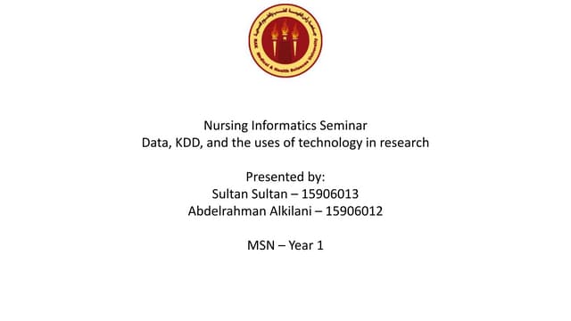 Data and  Knowledge Discovery in Databases (KDD)