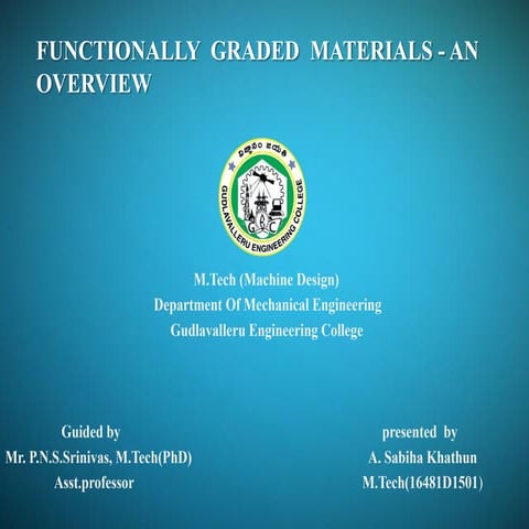 overview of functionally graded materials