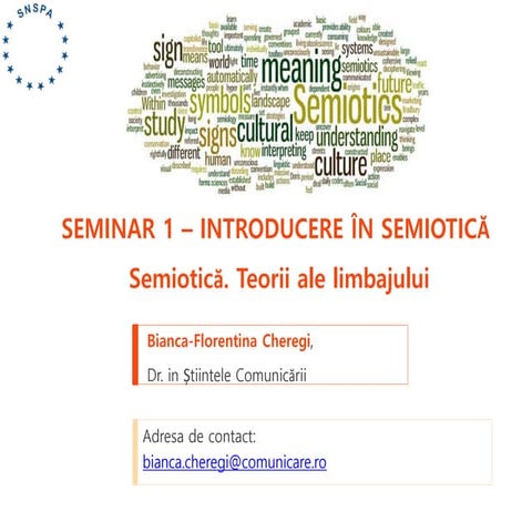 Seminar 1 - Introducere in Semiotica