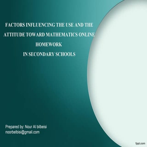 Online Homework- Seminar presentation