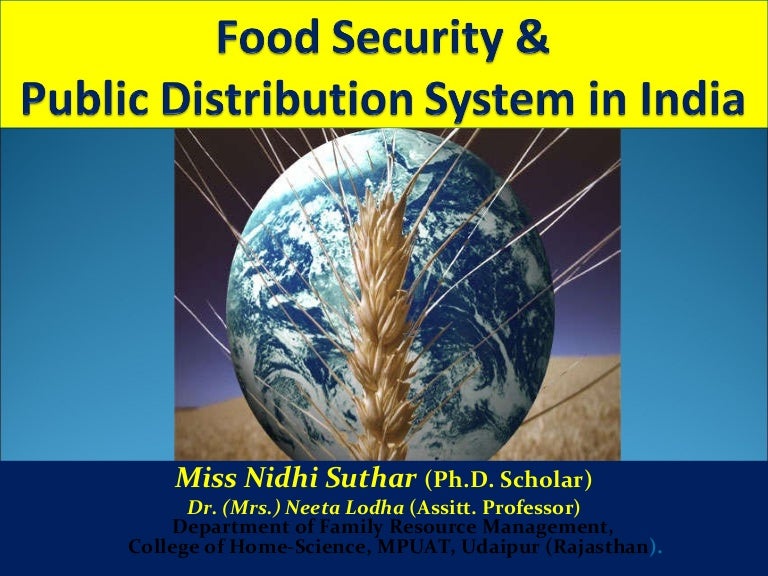 Food Security and PDS system in India