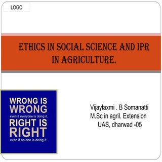 ETHICS AND IPR ISSUES 