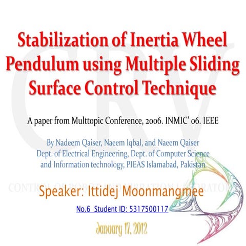 Stabilization of Inertia Wheel Pendulum using Multiple Sliding Surface Contro...