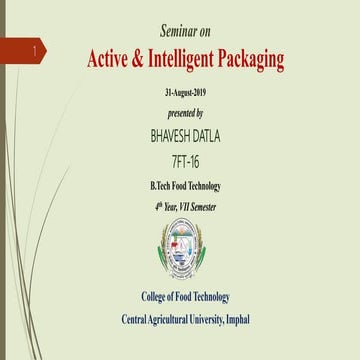 active & intelligent packaging 