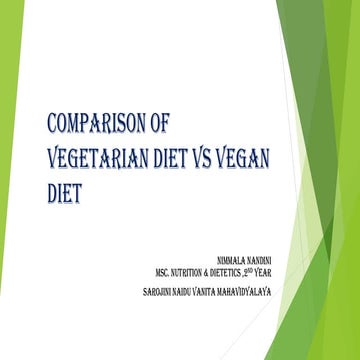 Comparison of vegetarian diet vs vegan diet | PDF