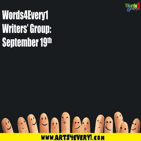 Arts4Every1 Writers' Workshop: 20th September 2015