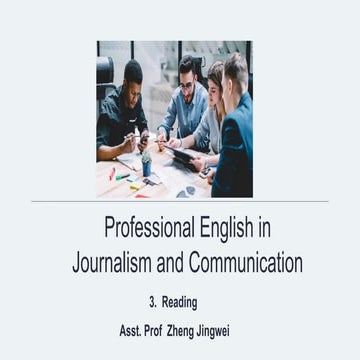 professional english seminar 3 is about the following part of speaking in aca...